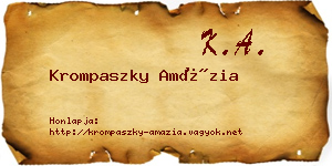 Krompaszky Amázia névjegykártya